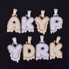 Iced Silver Drip Bubble Letter Pendent - TheIceClub