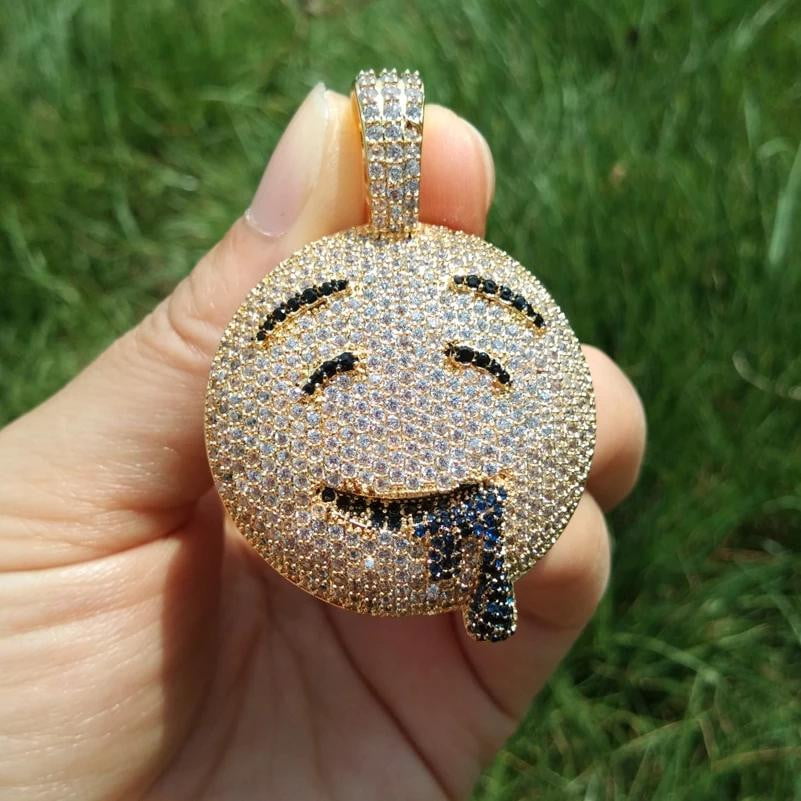 Drool Over Emoji Pendant With Chain - TheIceClub