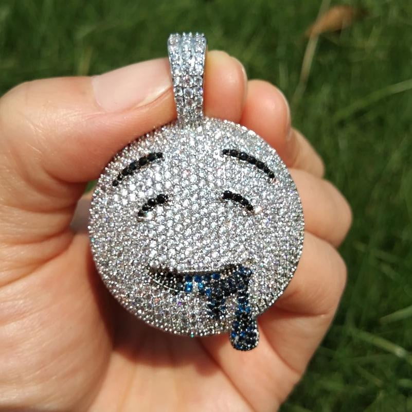 Drool Over Emoji Pendant With Chain - TheIceClub