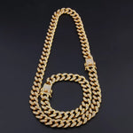 20mm Iced Cuban Necklace & Bracelet Set - TheIceClub