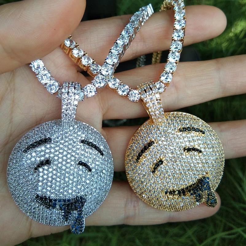 Drool Over Emoji Pendant With Chain - TheIceClub