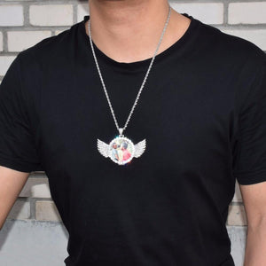 Custom Wing Photo Pendant - TheIceClub