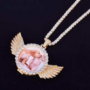 Custom Wing Photo Pendant - TheIceClub