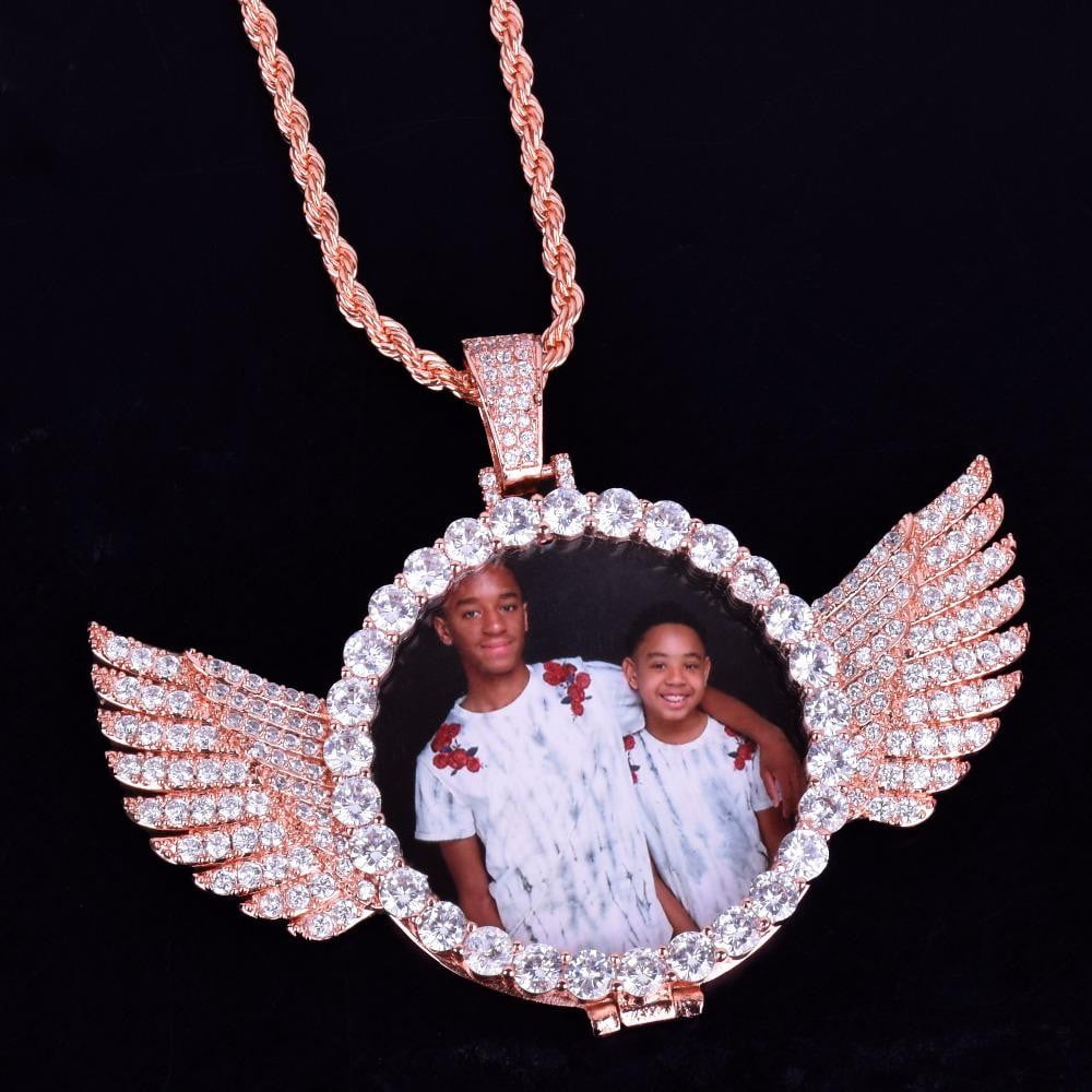 Custom Wing Photo Pendant - TheIceClub