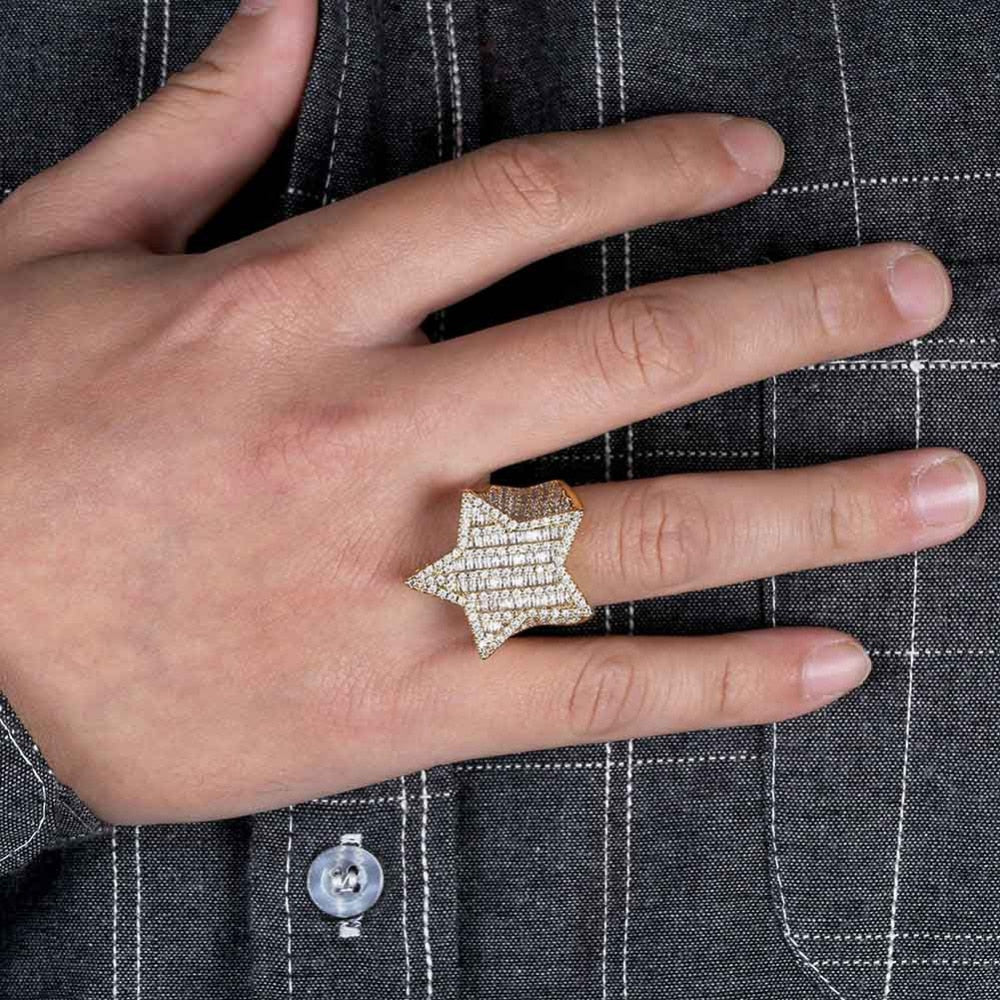 Baguette Star Ring