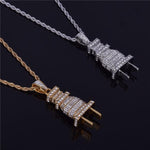 Iced out store plug chain