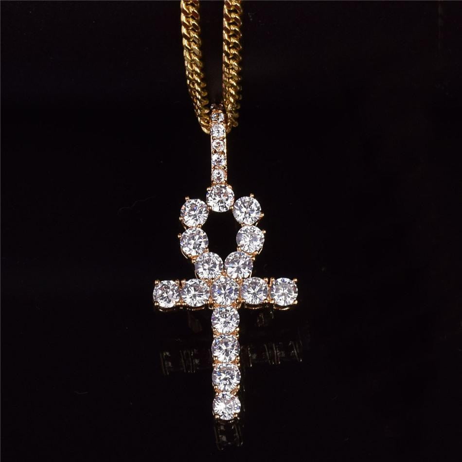 Iced Ankh Cross Pendant - THE ICE CLUB