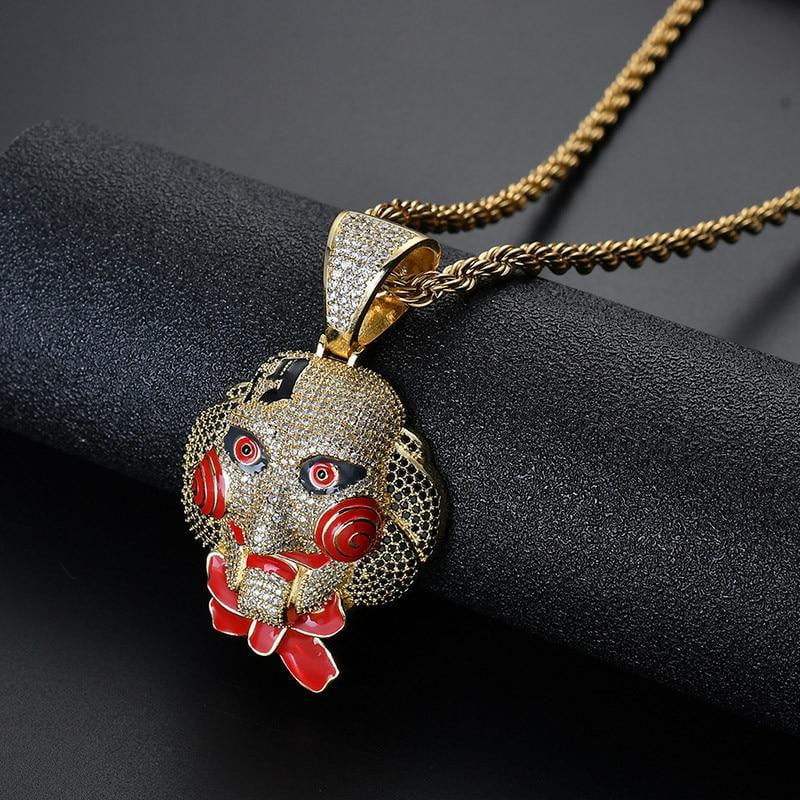 Exclusive 69 Saw Clown Pendent w/ Rope Chain - TheIceClub