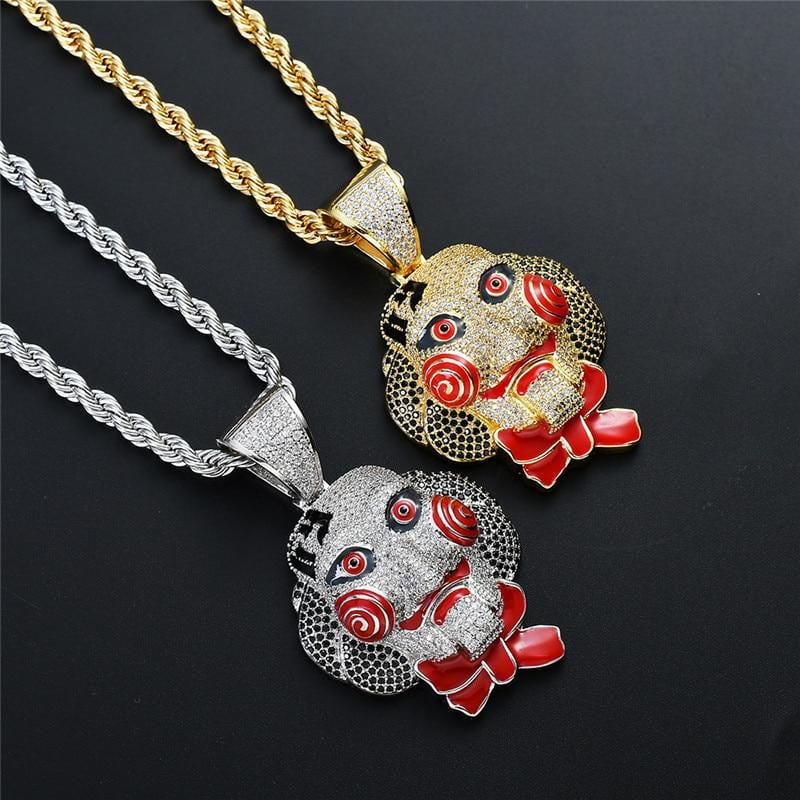 Exclusive 69 Saw Clown Pendent w/ Rope Chain - TheIceClub