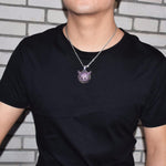 Purple Demon Emoji Pendant With Chain - TheIceClub